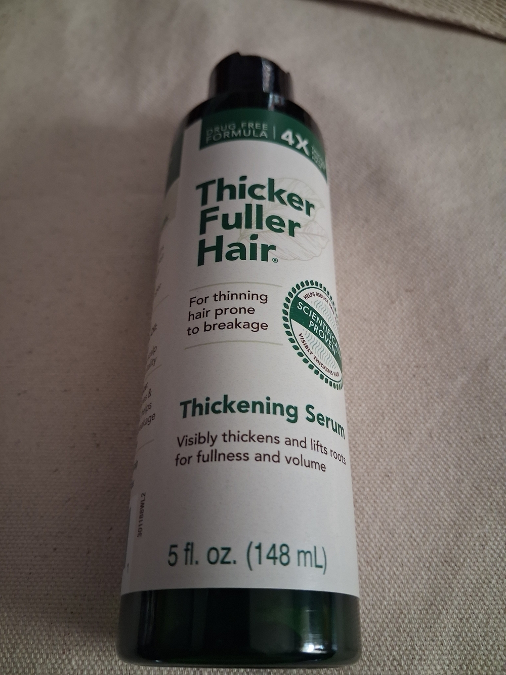 Thicker Fuller Hair Thickening Serum - Green & White Bottle